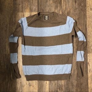 H&M Cotton Sweater - Brown/Blue Stripe - Sz. L